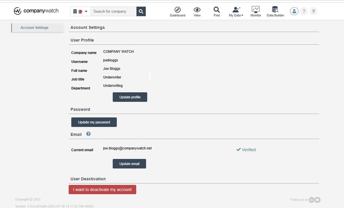 My account demo