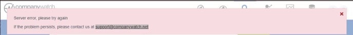 Server Error, please try again